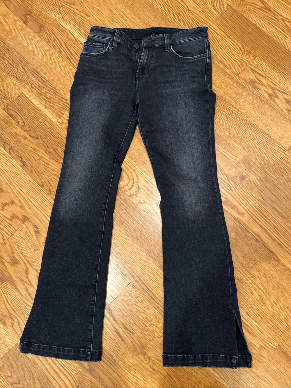 Women's Joe’s Flawless Provocateur Faded Black Bootcut Jeans w/ slit, Petite 27